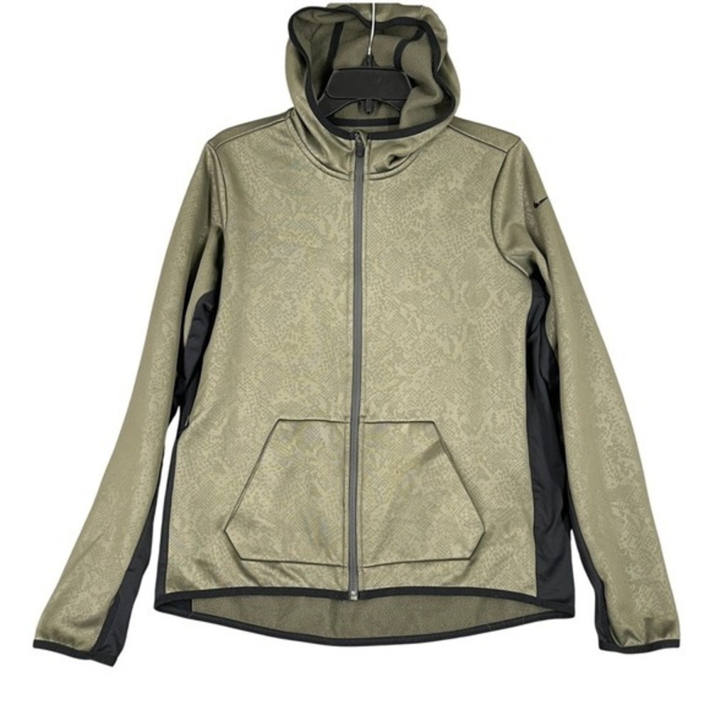 Nike Therma-FIT Hoodie Womens L Full Zip Snake Print‎ Training Workout Gym